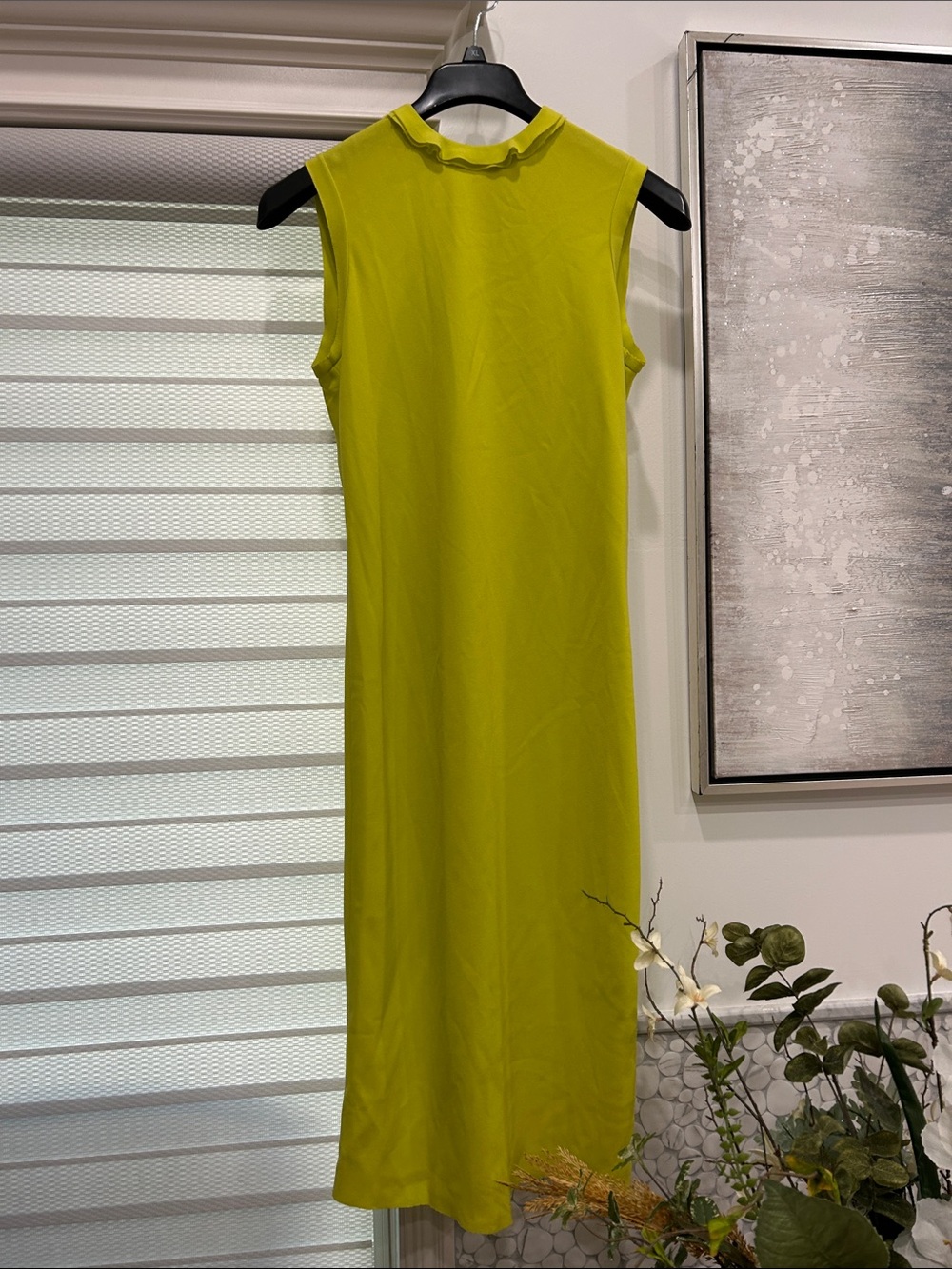 Joseph Sleeveless Lime Green Midi Dress